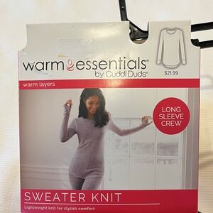 New CUDDI DUDS Dark Black / Gray Sweater Knit Top, Size Medium, NWT & Never Worn